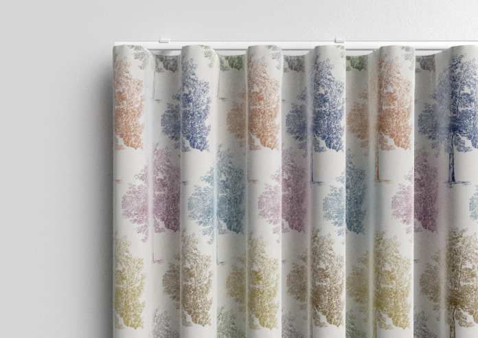 Vintage Tree Velvet, Multi - Made to Measure Curtains - Image 14